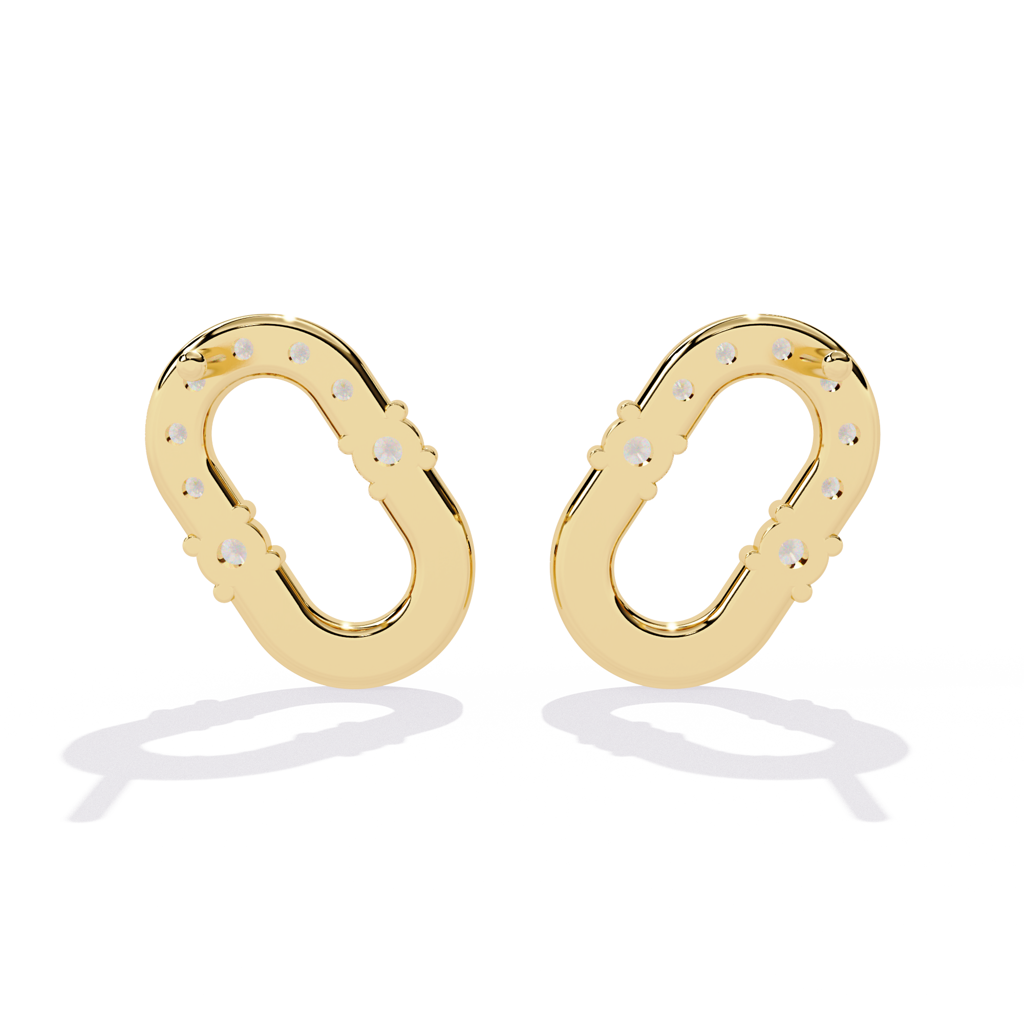 Shop Now Eternal Link Natural Diamond Studs | Solitairekart